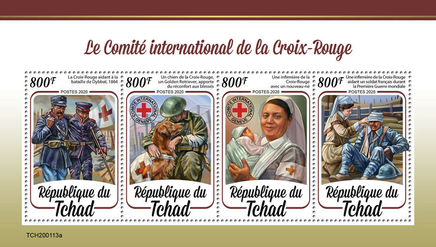 Chad Red Cross Stamps 2020 MNH Medical Health WWI WW1 Military & War 4v M/S