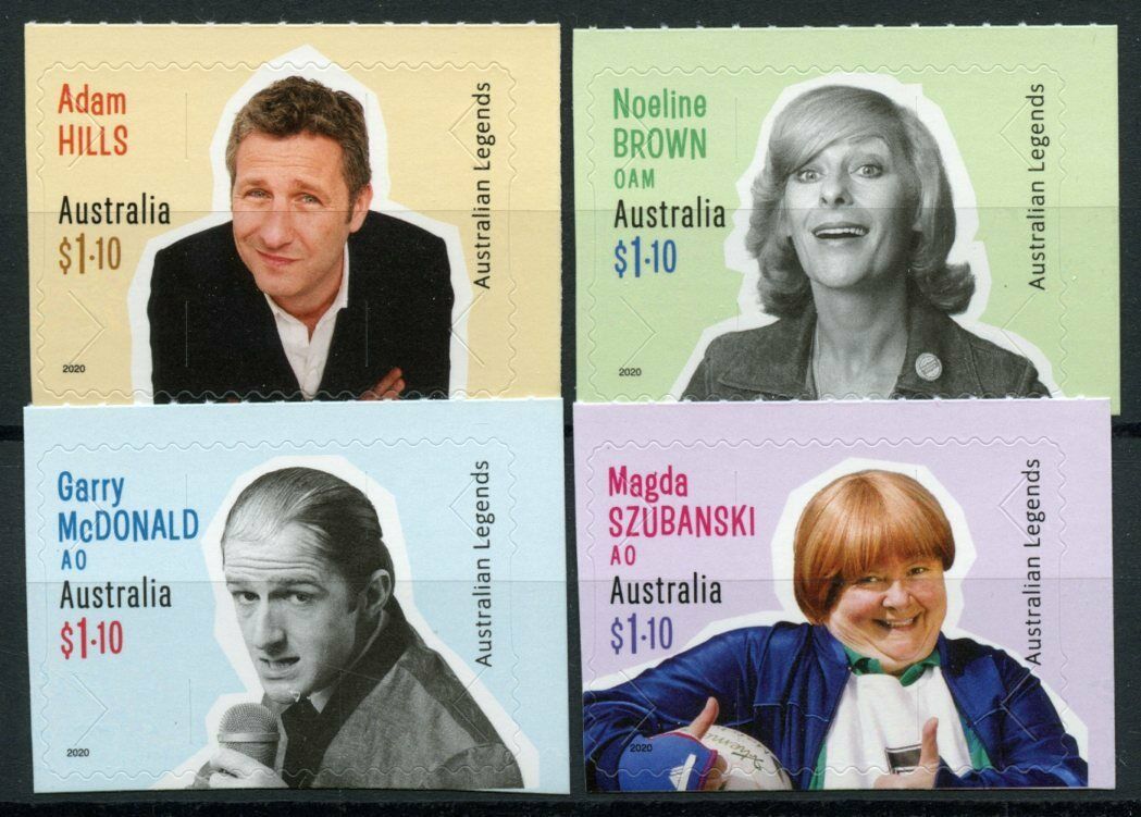 Australia Stamps 2020 MNH Comedy Legends Adam Hills Noeline Brown 4v S/A Set