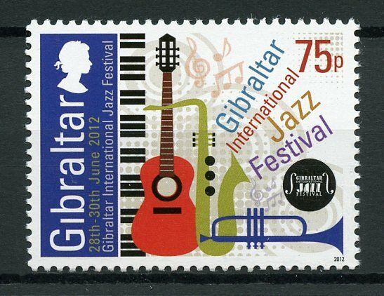 Gibraltar Music Stamps 2012 MNH Intl Jazz Festival Musical Instruments 1v Set