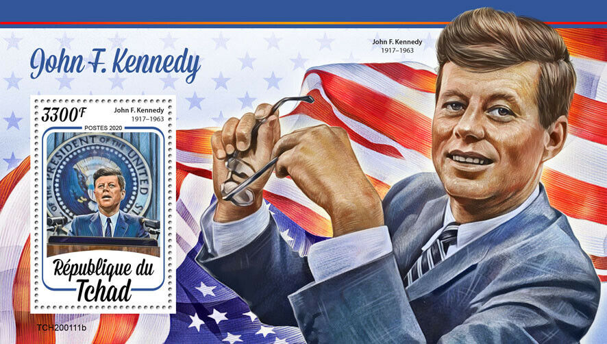 Chad JFK Stamps 2020 MNH John F Kennedy US Presidents Famous People 1v S/S