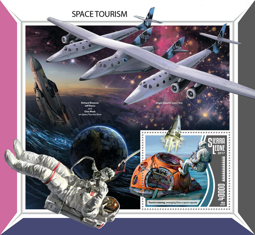 Sierra Leone Space Tourism Stamps 2017 MNH Elon Musk Richard Branson 1v S/S