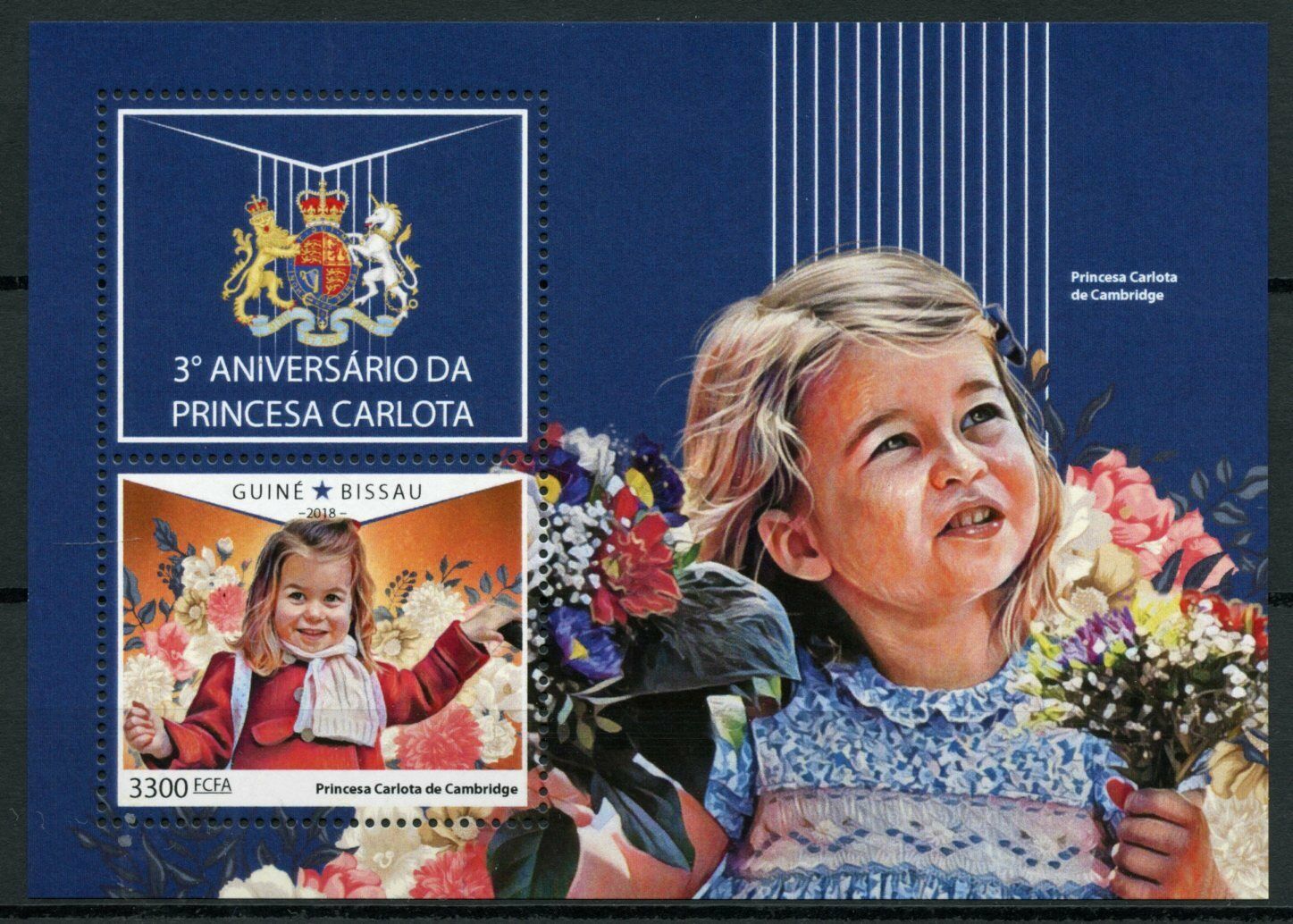 Guinea-Bissau Royalty Stamps 2018 MNH Princess Charlotte Prince William 1v S/S