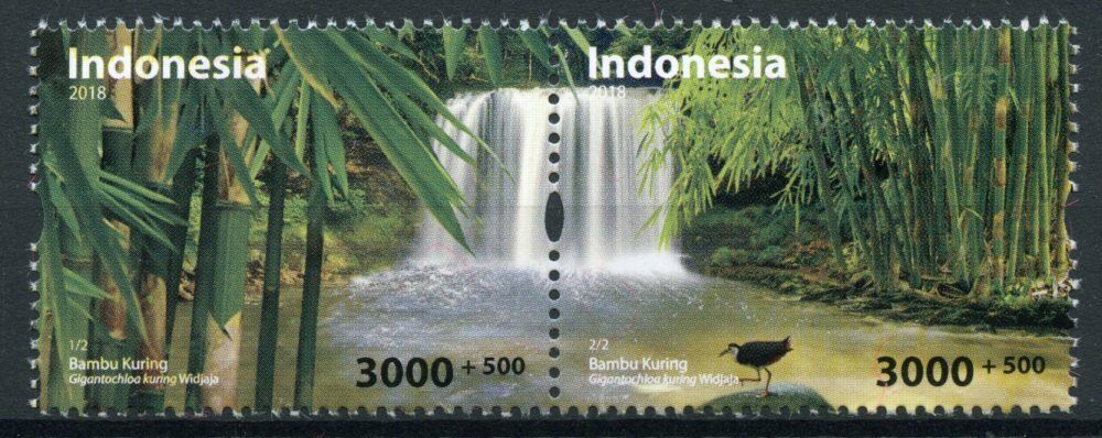 Indonesia Nature Stamps 2018 MNH Environment Day Bambu Kuring Waterfalls 2v Set