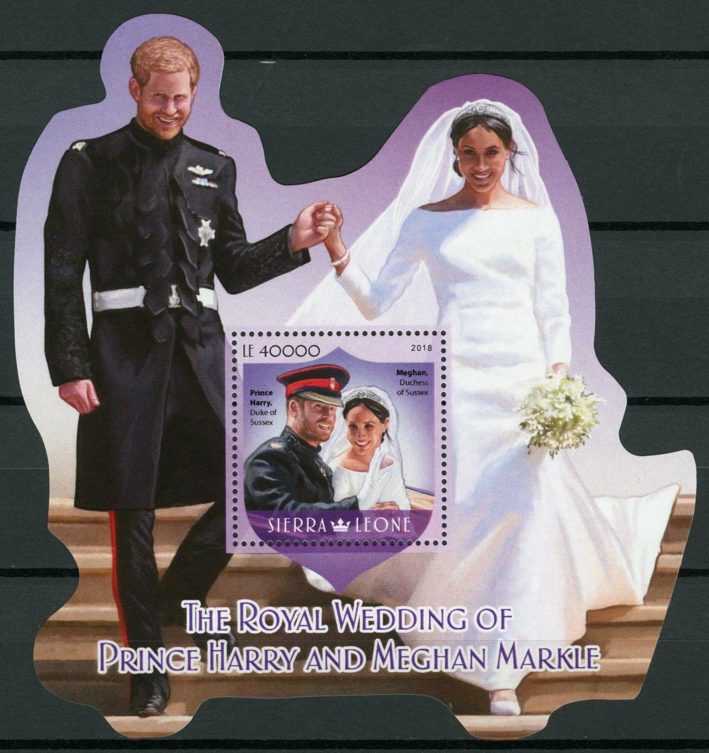 Sierra Leone Royalty Stamps 2018 MNH Prince Harry & Meghan Royal Wedding 1v S/S
