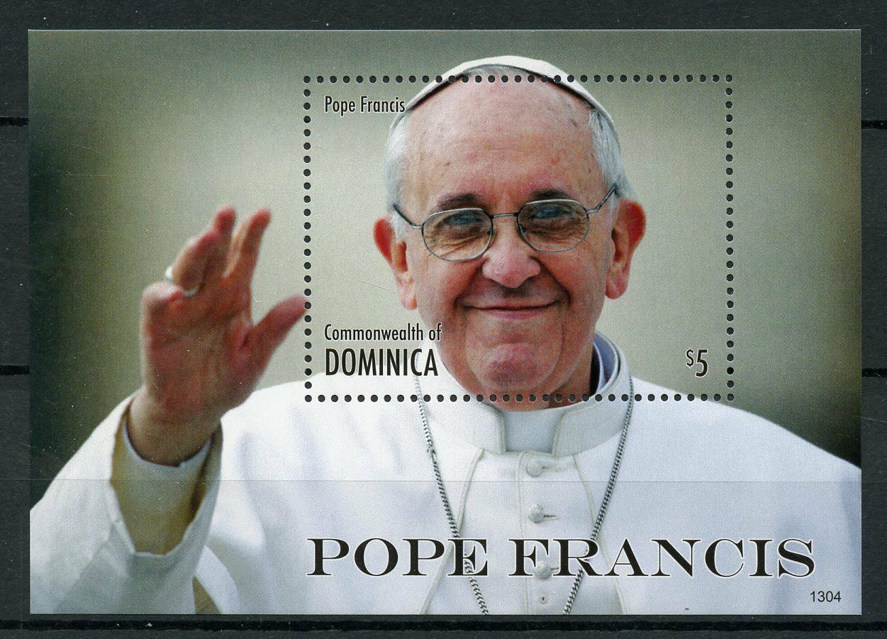 Dominica Famous People Stamps 2013 MNH Pope Francis Popes 1v S/S