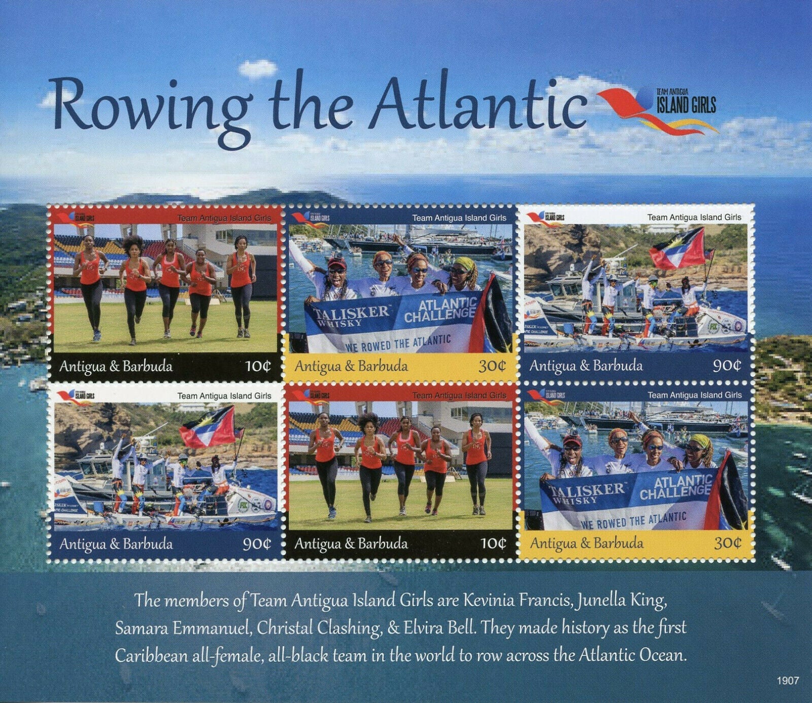 Antigua & Barbuda 2019 MNH Sports Stamps Island Girls Definitives Rowing 6v M/S