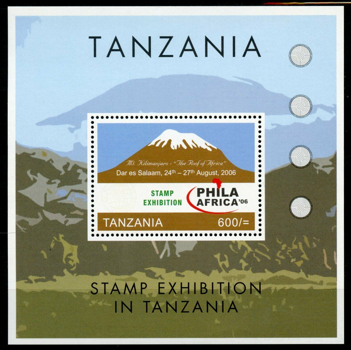 Tanzania 2008 MNH Landscapes Stamps Phila Africa 06 Mount Kilimanjaro 1v S/S