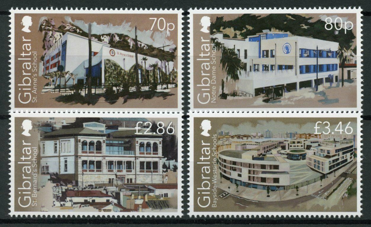 Gibraltar Architecture Stamps 2020 MNH Our Schools Education Buildings 4v Set