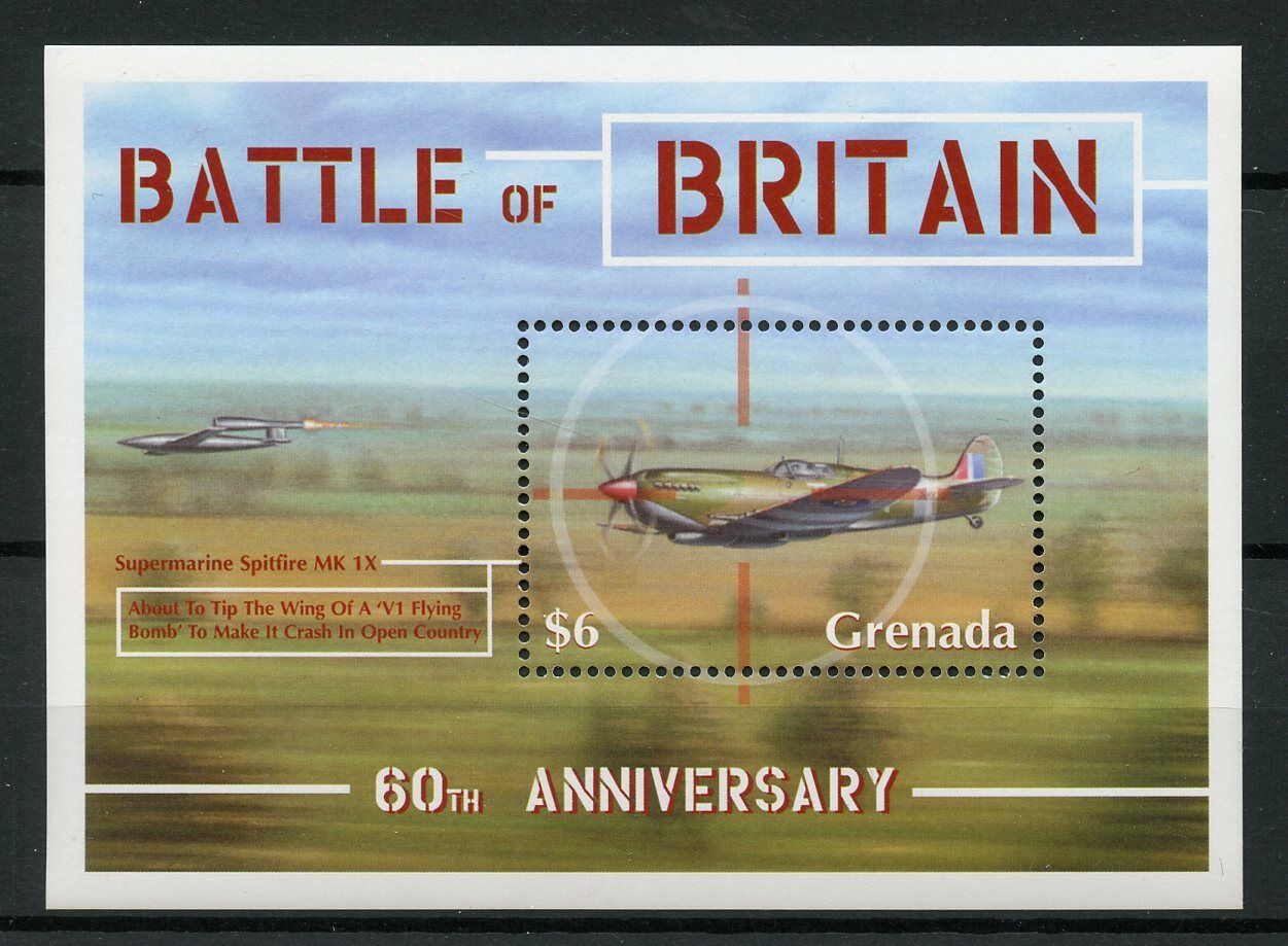 Grenada 2000 MNH Military Stamps WWII WW2 Battle of Britain Spitfire 1v S/S II