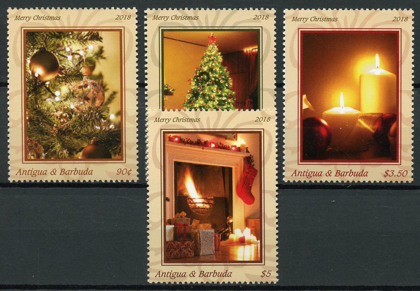 Antigua & Barbuda 2018 MNH Christmas Stamps Trees Decorations 4v Set