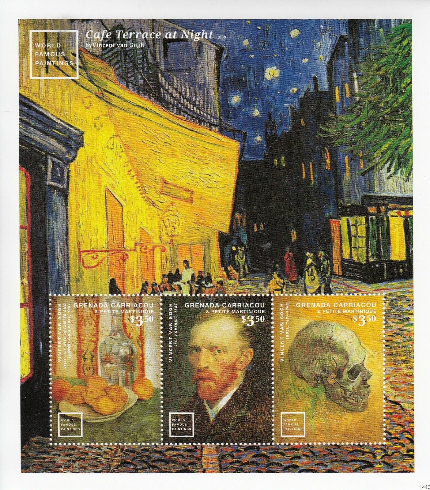 Grenada Grenadines 2014 MNH Art Stamps World Famous Paintings Van Gogh 3v M/S II