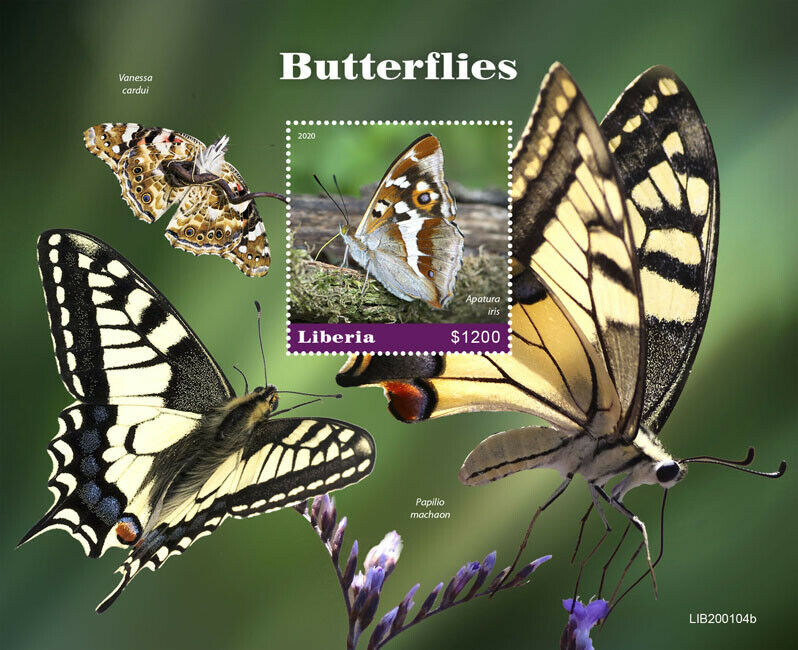 Liberia 2020 MNH Butterflies Stamps Swallowtail Butterfly Insects Fauna 1v S/S