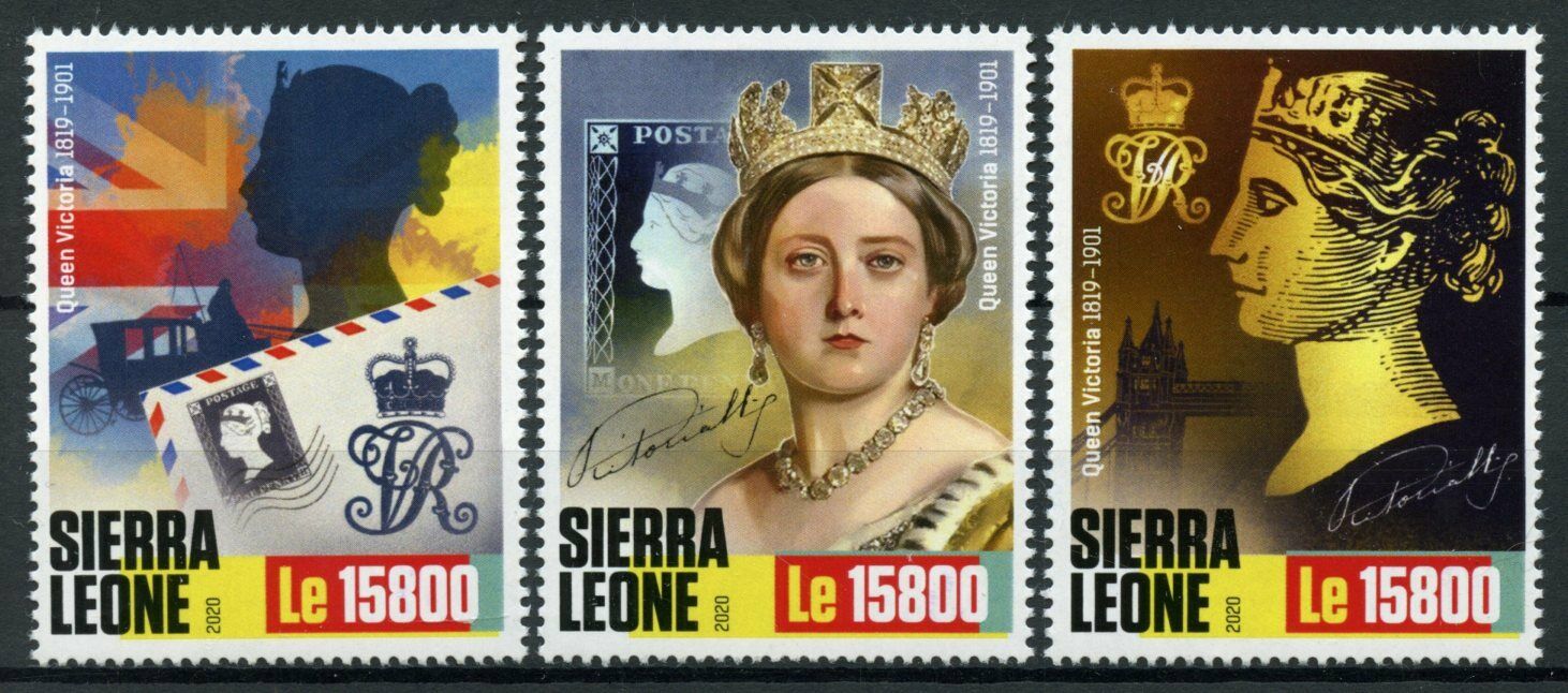 Sierra Leone Penny Black Stamps 2020 MNH Queen Victoria Royalty SOS 3v Set