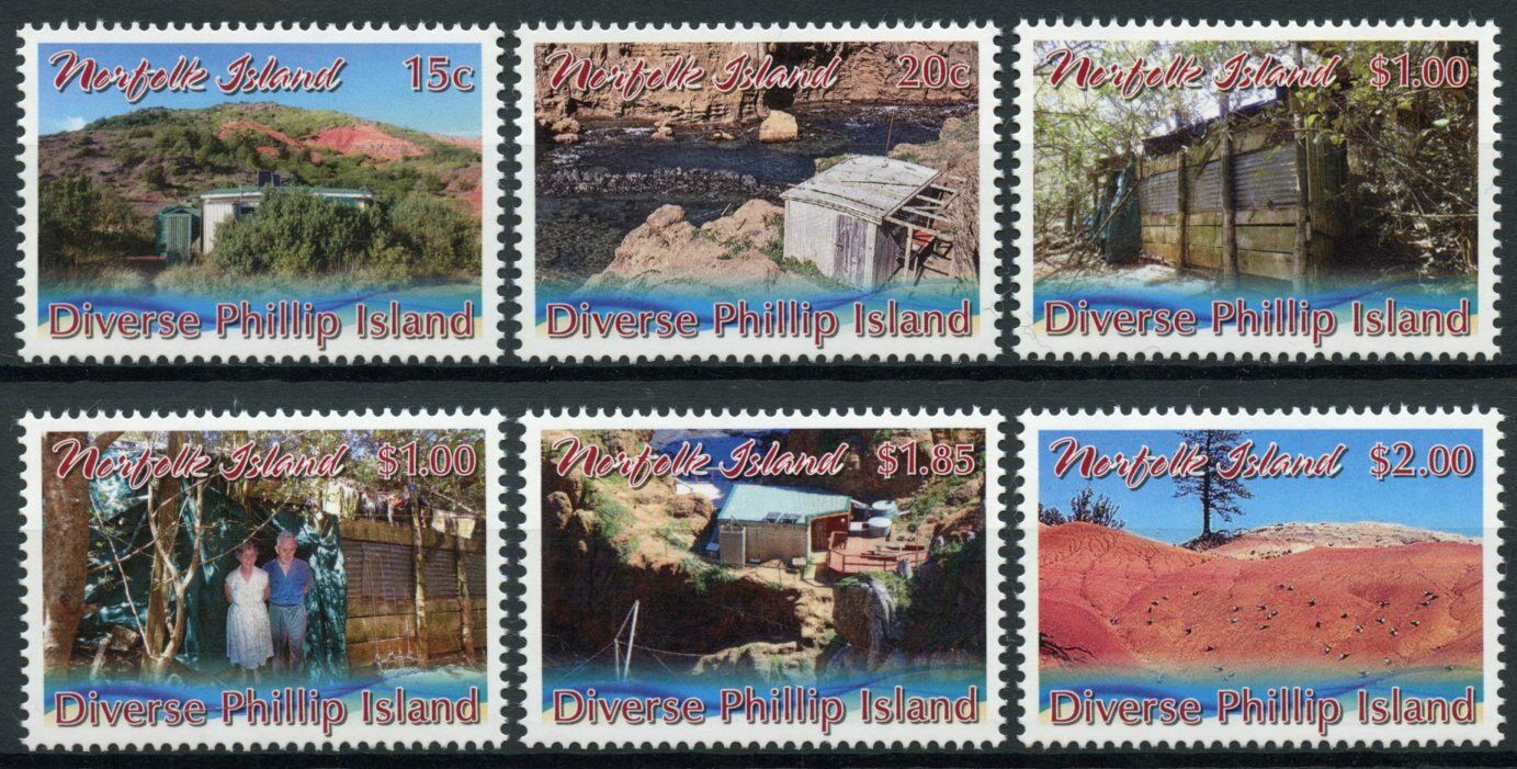 Norfolk Island 2016 MNH Landscapes Stamps Diverse Phillip Island Tourism 6v Set