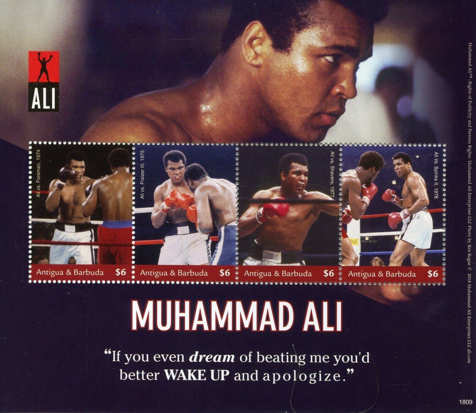 Antigua & Barbuda 2018 MNH Boxing Stamps Muhammad Ali Sports People 4v M/S