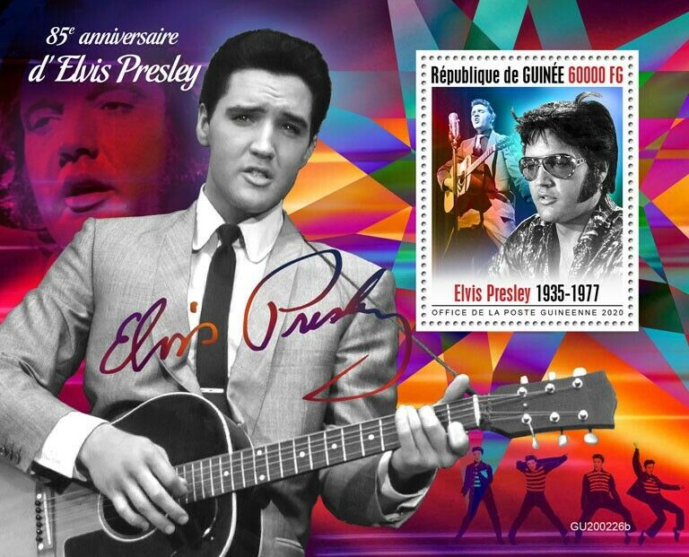 Guinea 2020 MNH Elvis Presley Stamps Music Famous People Celebrities 1v S/S