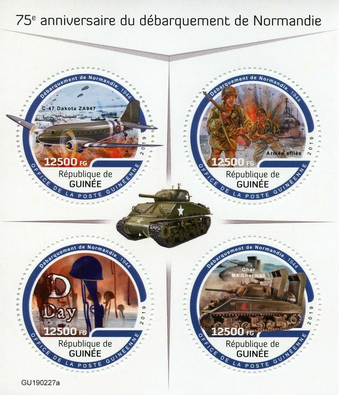 Guinea 2019 MNH Military & War Stamps WWII WW2 D-Day Normandy Landings 4v M/S