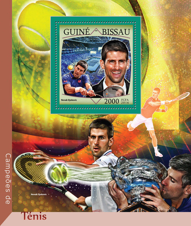 Guinea-Bissau 2016 MNH Sports Stamps Tennis Novak Djokovic 1v S/S