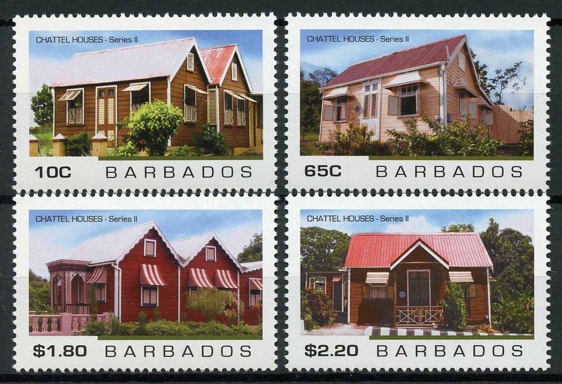 Barbados 2019 MNH Architecture Stamps Chattel Houses II Cultural Heritage 4v Set