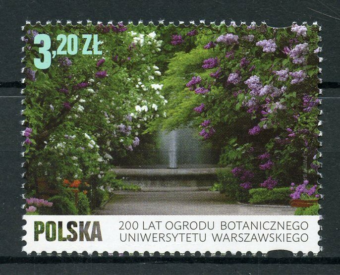 Poland 2018 MNH University of Warsaw Botanic Garden 1v Set Plants Flowers Stamps