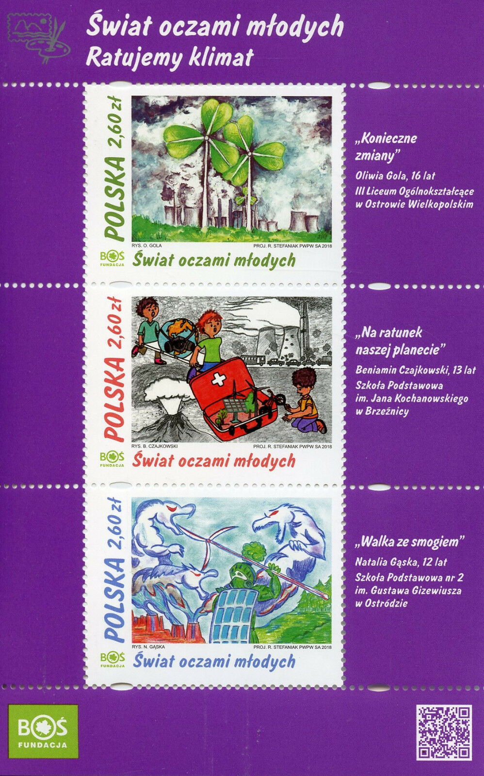 Poland 2018 MNH Through Eyes of Youth 3v M/S Children's Drawings Art Stamps