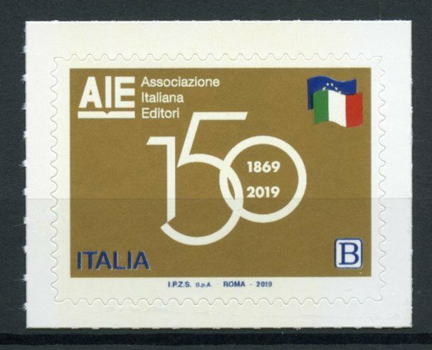 Italy Flags Stamps 2019 MNH AIE Italian Publishers Association 1v S/A Set