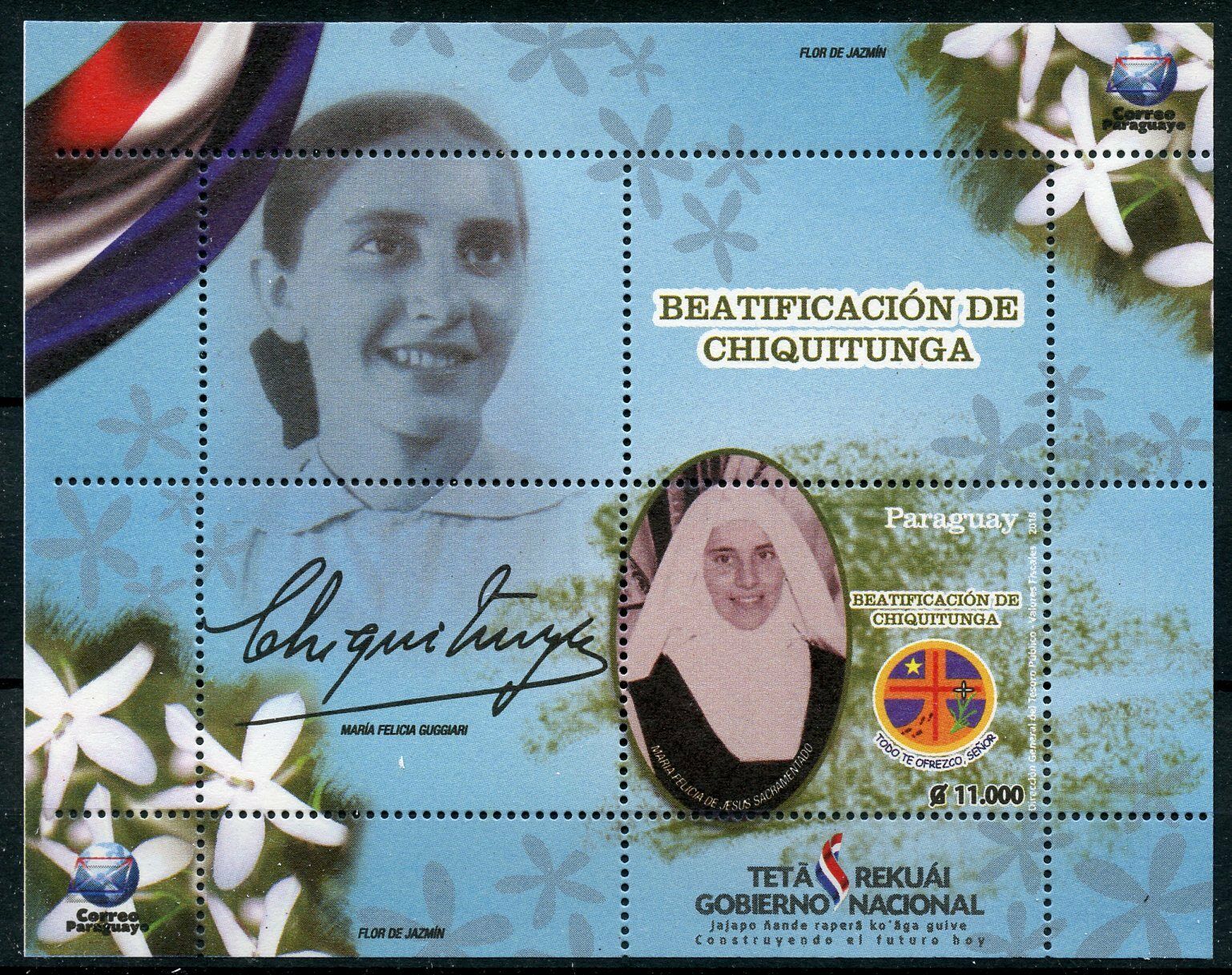 Paraguay 2018 MNH Chiquitunga Beatification 1v M/S Famous People Religion Stamps