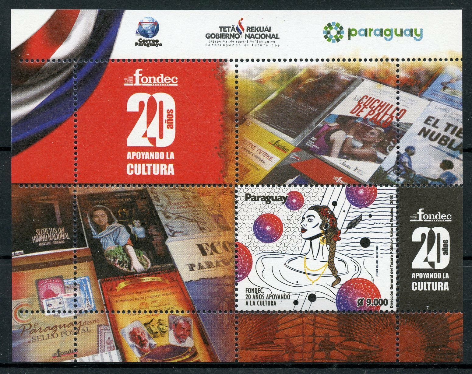 Paraguay 2018 MNH Fondec 20th Anniv 1v M/S Cultures Literature Art Stamps