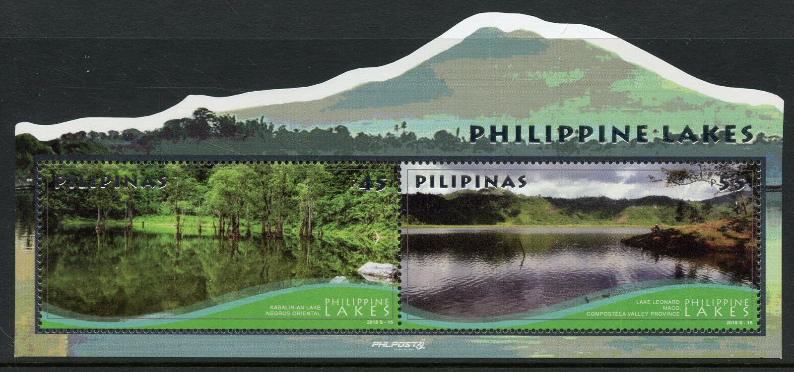 Philippines 2018 MNH Philippine Lakes 2v M/S Trees Nature Landscapes Stamps