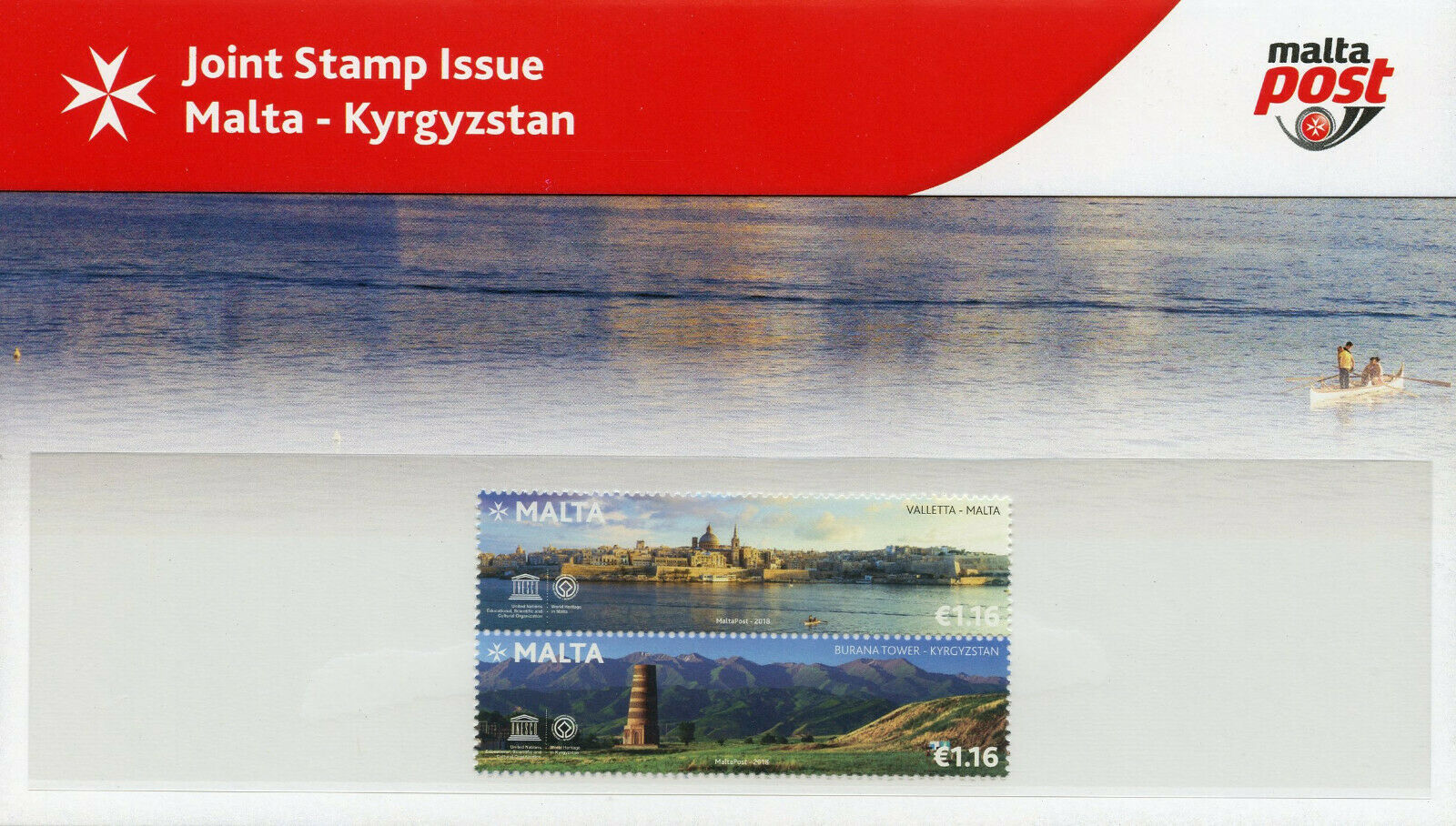 Malta 2018 MNH UNESCO World Heritage JIS Kyrgyzstan 2v Set Pres Pack Stamps