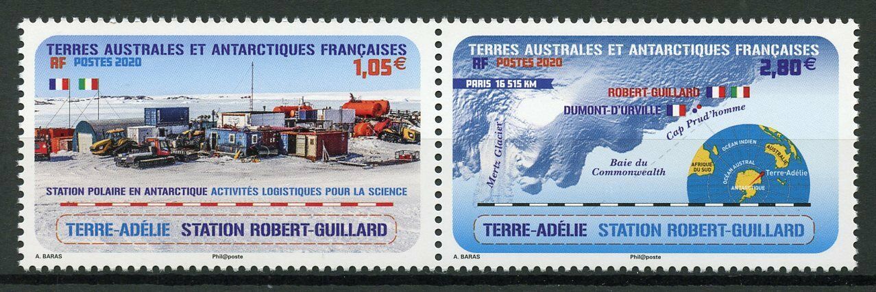 FSAT TAAF Science Stamps 2020 MNH Adelie Land Robert-Guillard Research 2v Set