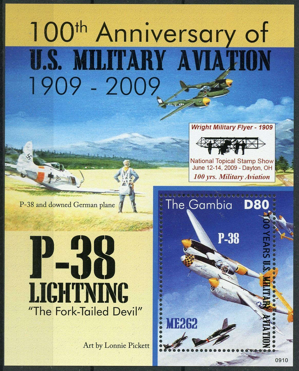 Gambia 2009 MNH Aviation Stamps US Military Aviation Doolittle F15 Aircraft 1v S/S