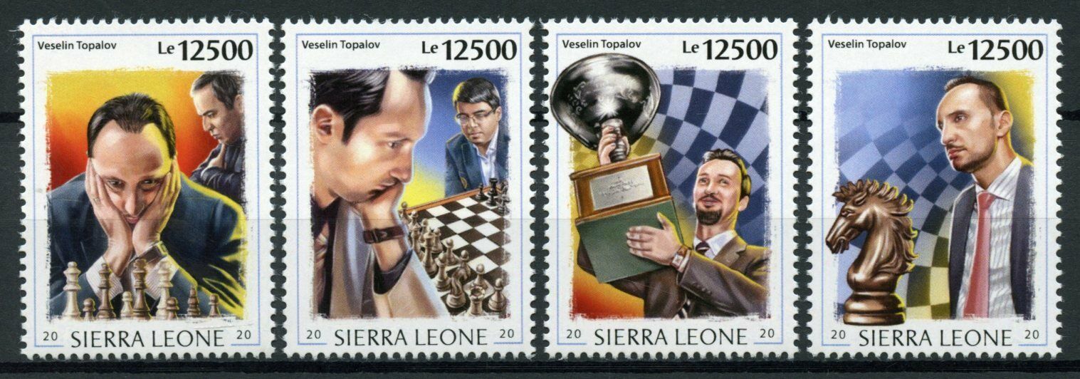Sierra Leone Chess Stamps 2020 MNH Veselin Topalov Sports Games 4v Set