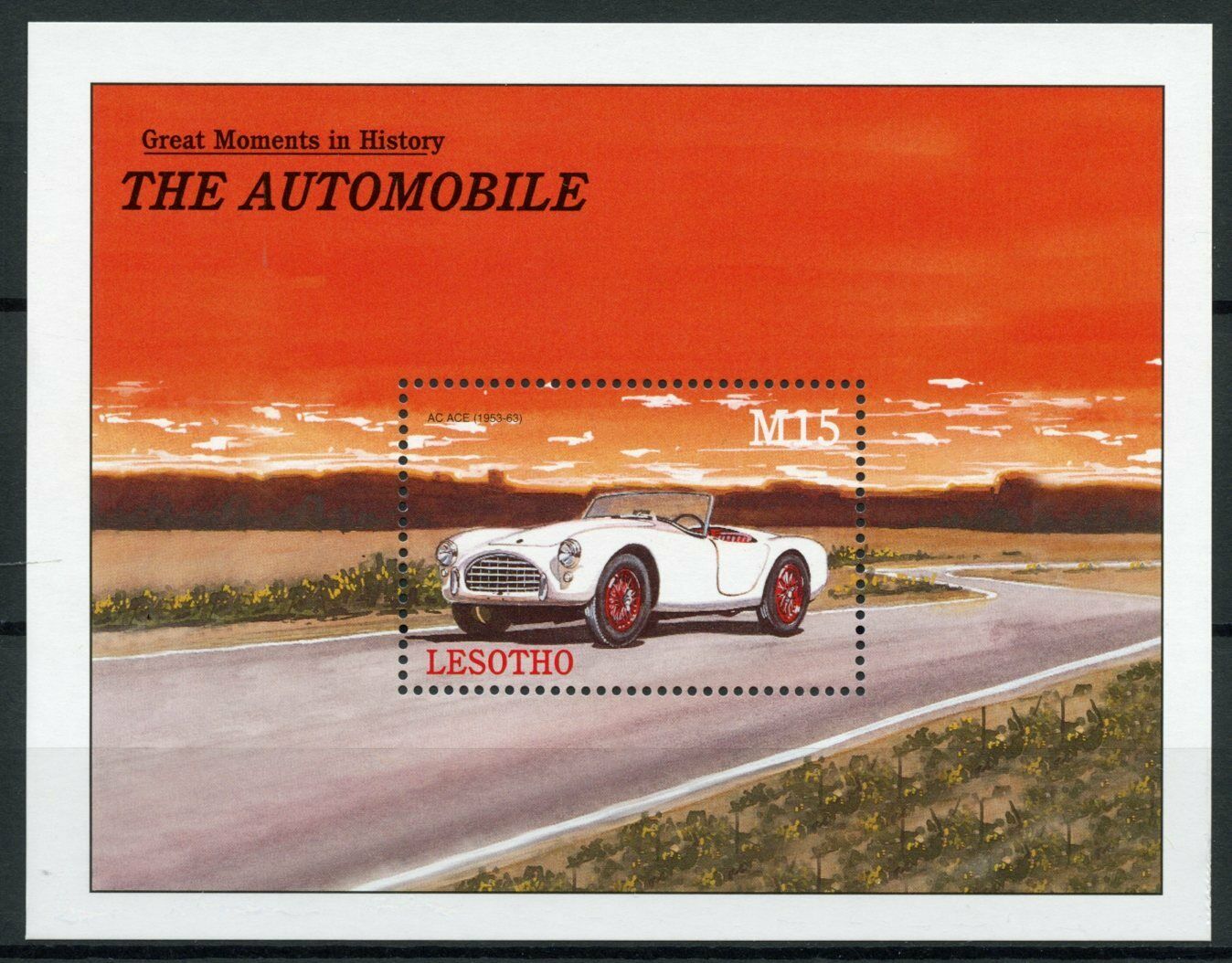 Lesotho Cars Stamps 2001 MNH Automobile Great Moments History AC Ace 1v S/S II