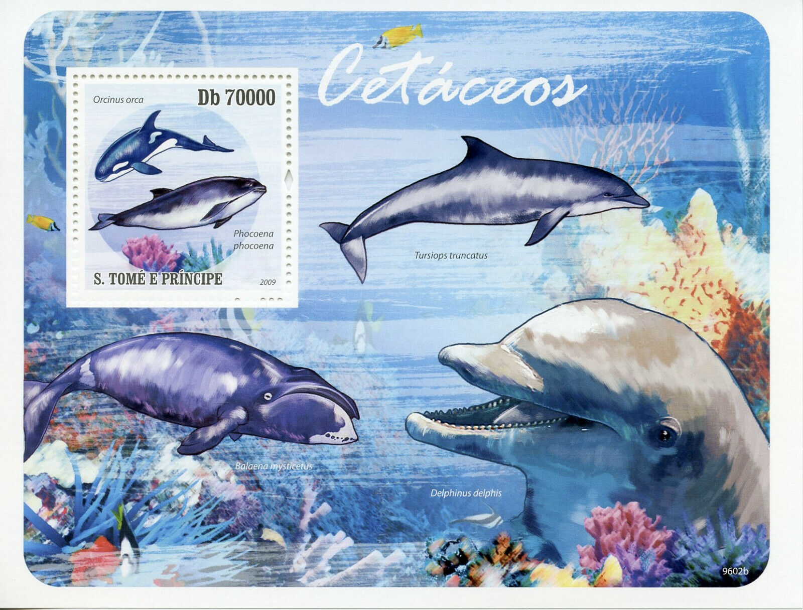 Sao Tome & Principe Whales & Dolphins Stamps 2009 MNH Marine Animals 1v S/S