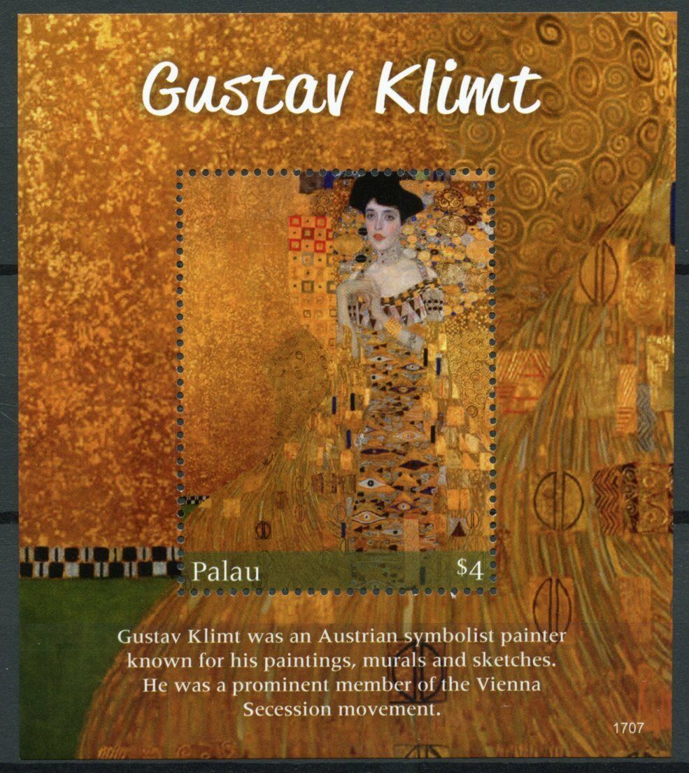 Palau 2017 MNH Art Stamps Gustav Klimt Paintings 1v S/S