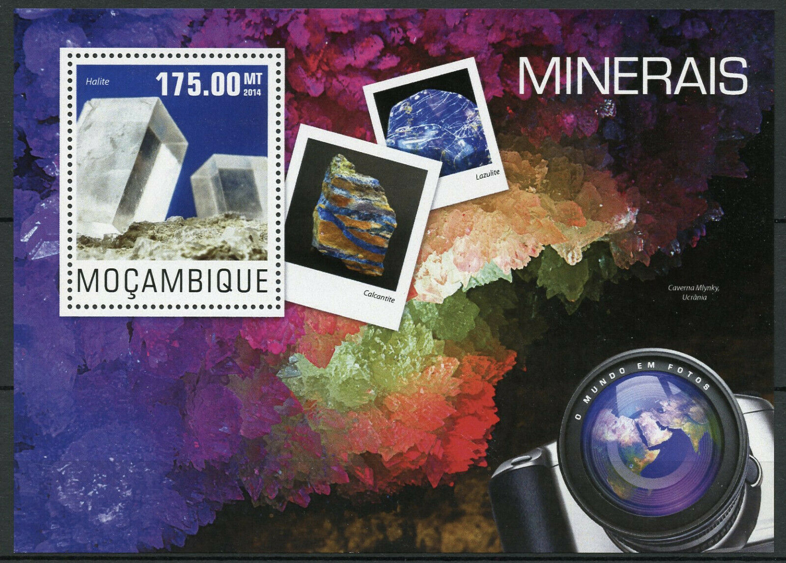 Mozambique 2014 MNH Minerals Stamps Halite Nature 1v S/S