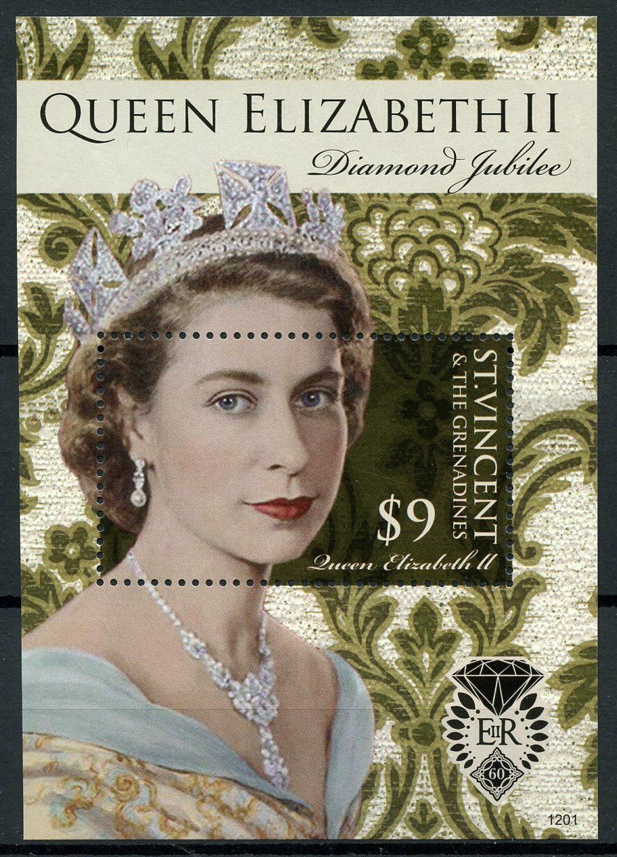 St Vincent & Grenadines 2012 MNH Royalty Stamps Queen Elizabeth II Diamond Jubilee 1v SS