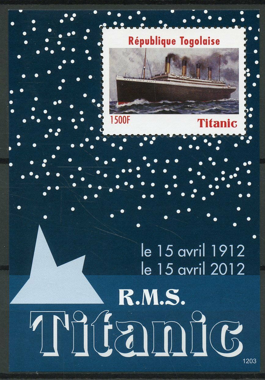 Togo 2012 MNH Ships Stamps RMS Titanic 100 Year Nautical 1v S/S