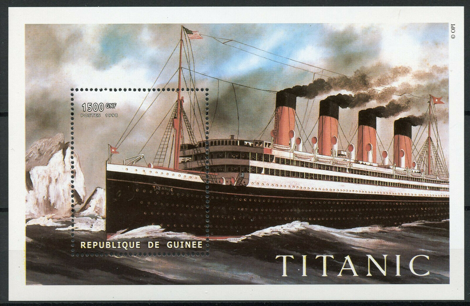Guinea 1998 MNH Titanic 1v S/S Ships Boats Nautical Stamps
