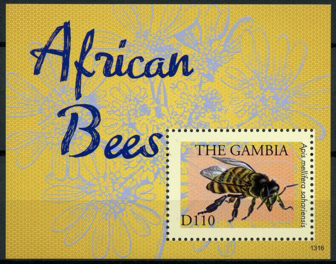 Gambia 2013 MNH Bees Stamps Honey Bee Insects 1v S/S