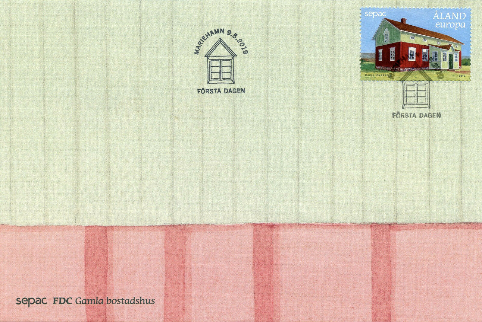 Aland 2019 FDC Old Residential Buildings SEPAC 1v Set Cover Architecture Stamps