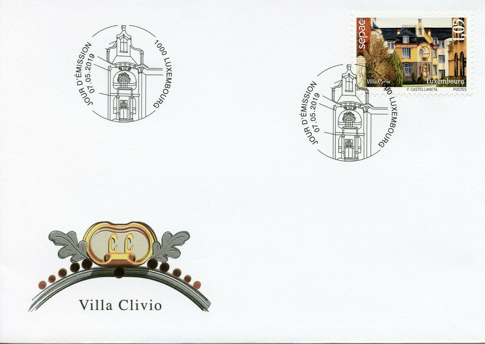 Luxembourg 2019 FDC Old Residential Houses SEPAC 1v Cover Architecture Stamps