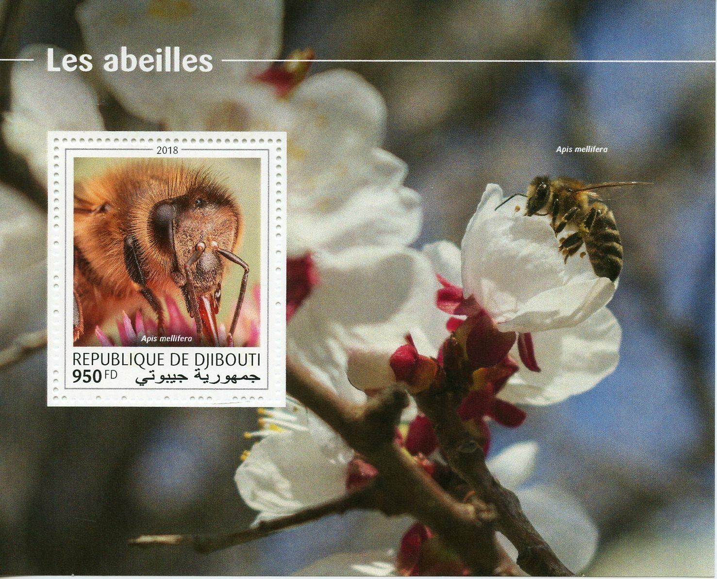 Djibouti Bees Stamps 2018 MNH Honey Bee Insects 1v S/S