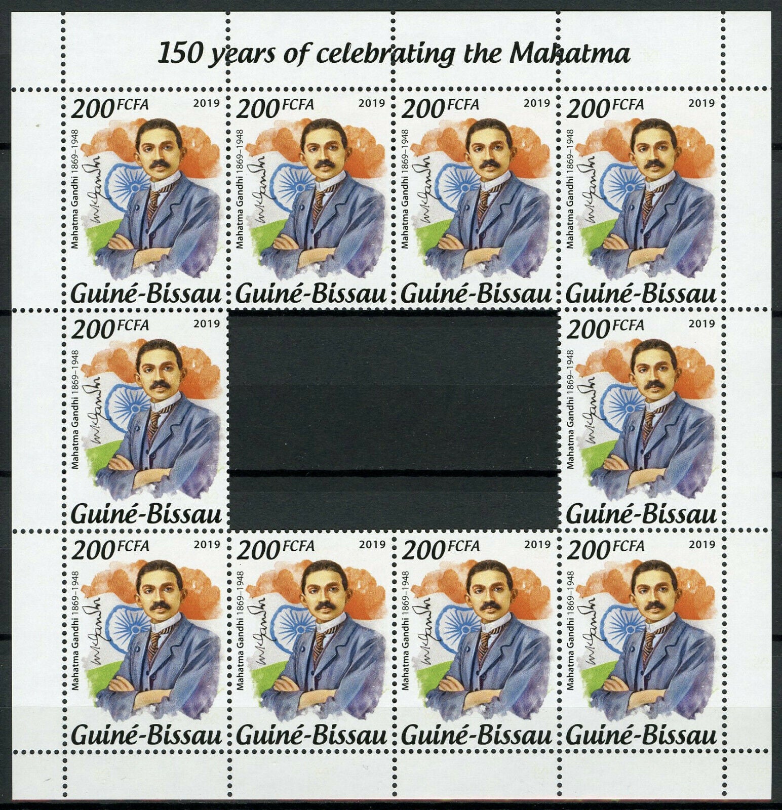 Guinea-Bissau Mahatma Gandhi Stamps 2019 MNH People Historical Figures 10v M/S