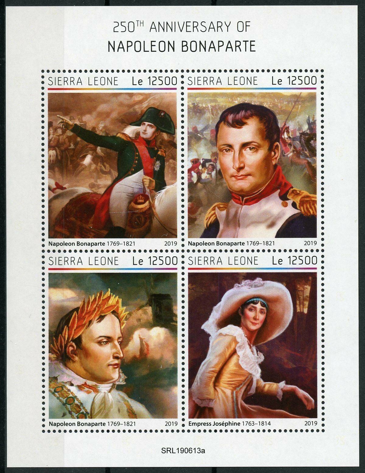 Sierra Leone 2019 MNH Napoleon Bonaparte Stamps Famous People Military 4v M/S