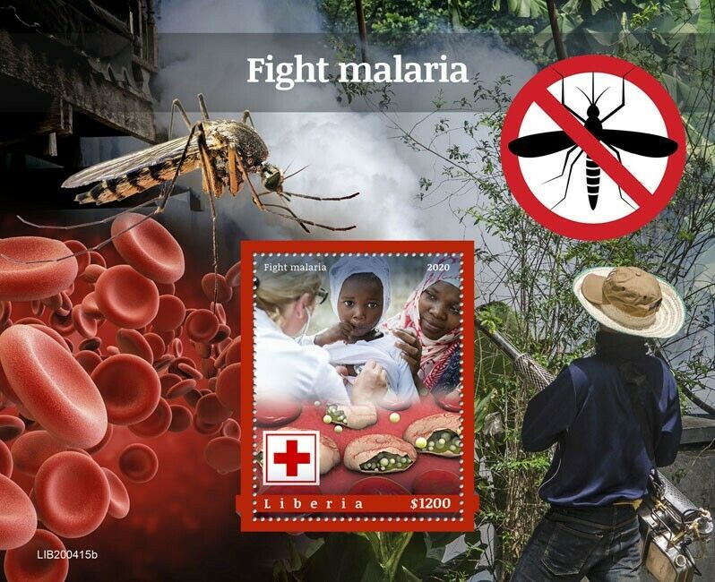 Liberia Medical Stamps 2020 MNH Fight Malaria Red Cross 1v S/S
