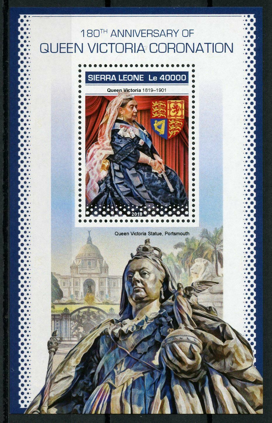 Sierra Leone Royalty Stamps 2018 MNH Queen Victoria Coronation 180 Years 1v S/S