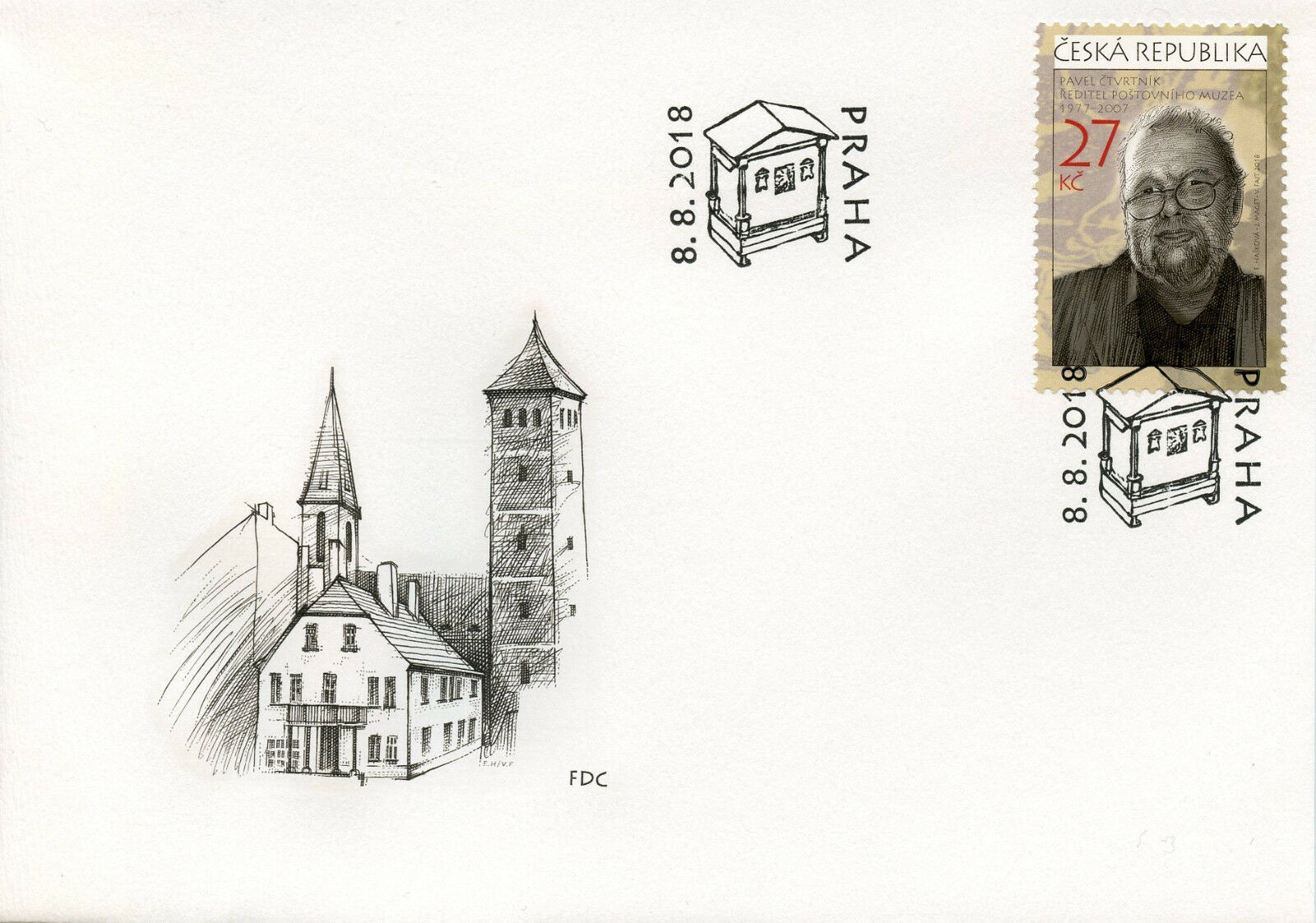 Czech Rep 2018 FDC Postal Museum Praga 2018 3v on 3 Covers People Museums Stamps