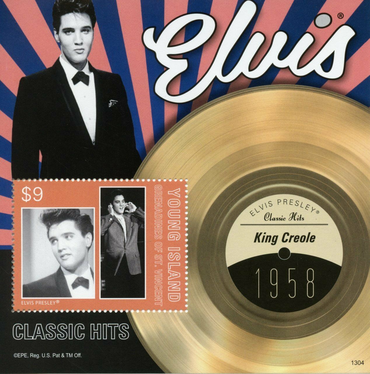 Young Island Gren St Vincent Elvis Presley Stamps 2013 MNH Classic Hits 1v SS IV